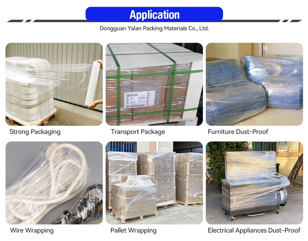 Plastic Shrink Pallet Wrap Packaging PE Stretch Film