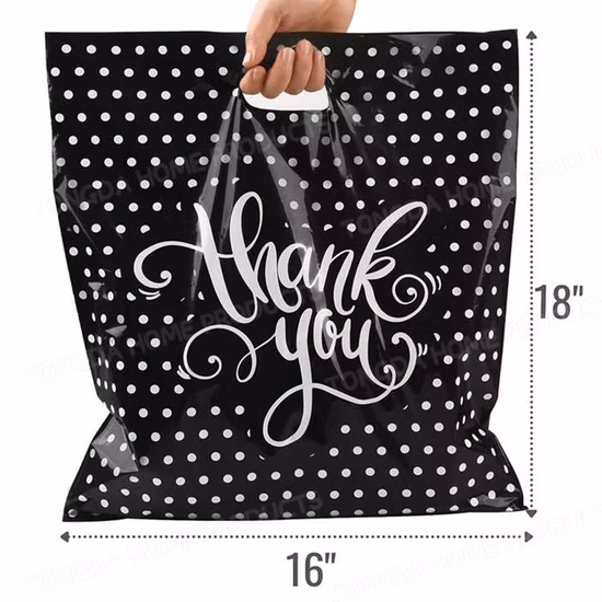 Matte, durchsichtige Kunststoffverpackungsbeutel zum Einkaufen, gestanzte PVC-Beutel, kundenspezifische Polybeutel mit Griff